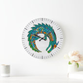 トライバルアリゲーターアート ラージ壁時計 (ホーム)