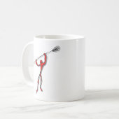 トライバルアロースピア姿赤 コーヒーマグカップ (正面左)