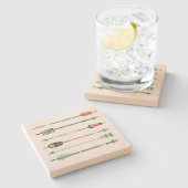 トライバルアローズストーンコースター ストーンコースター (横)