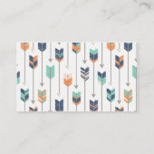 トライバルアローズボーイベビーシャワーおむつラッフルチケット エンクロージャーカード (裏面)