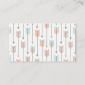 トライバルアローズ赤ちゃんシャワーおむつラッフルチケット エンクロージャーカード (裏面)