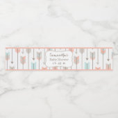 トライバルアローズ赤ちゃんシャワーまたは誕生日ボトルラベル ペットボトルラベル (シングルラベル)