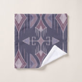 トライバルアローズ、プラム、ほこりっぽいバラ、メイヴ、赤面ピンク バスタオルセット (ウォッシュタオル)