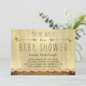 トライバルアローボーイベビーシャワー 招待状 (スタンド正面)