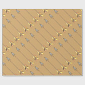 トライバルアロー赤ちゃんシャワー ラッピングペーパー (フラット)