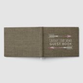 トライバルアロー赤ちゃん女の子バーラップ赤ちゃんシャワー ゲストブック (全面)