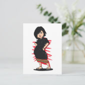 トライバルアンガミ長女の子デジタルアート ポストカード (スタンド正面)