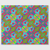 トライバルアートインスパイアデザインアボリジナル ラッピングペーパー (フラット)