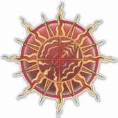 トライバルアートステッカー地球エアファイアウォーターデカール シール (正面)