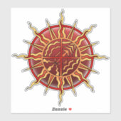 トライバルアートステッカー地球エアファイアウォーターデカール シール (シート)