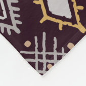 トライバルアートボホのシームレスな模様 フリースブランケット (角)