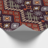 トライバルアートボホのシームレスな模様 ラッピングペーパー (角)