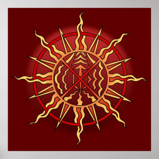 トライバルアートポスター先住民スピリチュアルプリントポスター ポスター (正面)