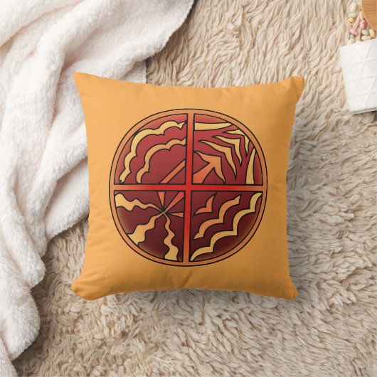 トライバルアート枕ファーストネーションズアート枕 クッション (ブランケット)