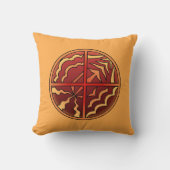 トライバルアート枕ファーストネーションズアート枕 クッション (正面)