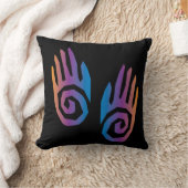 トライバルアート枕。トライバルハンズホームデコル クッション (ブランケット)