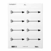 トライバルア独身のートブラックアロートレンディーデザイン ラベル (フルシート)