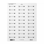 トライバルア独身のートブラックアロートレンディーデザイン ラベル (フルシート)