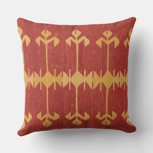 トライバルイカットアクセント装飾用クッション クッション (裏面)