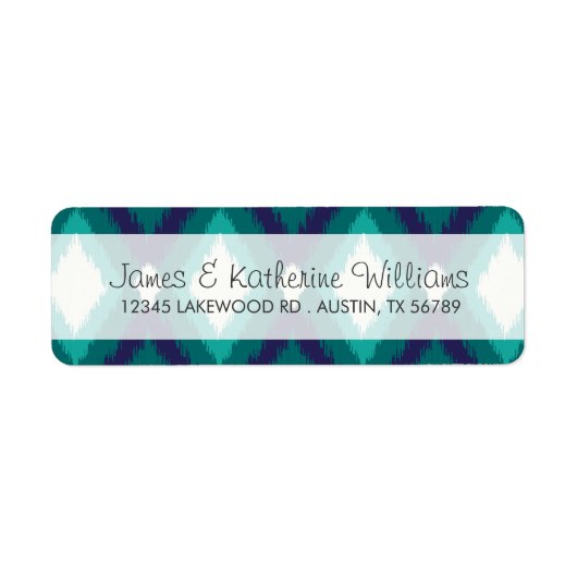 トライバルイカットチモダンボ結婚ロン ラベル (正面)