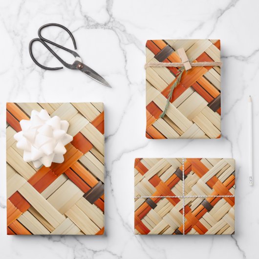 トライバルウィーブアーティストリーモジャ抱き枕スモール ラッピングペーパーシート (正面)