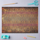 トライバルウェスタンさび茶色の紫色のテクスチャパターン 薄葉紙 (クラフト)