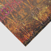 トライバルウェスタンさび茶色の紫色のテクスチャパターン 薄葉紙 (詳細)