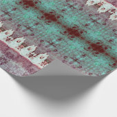 トライバルウェスタンパターンティール(緑がかった色)ブルカウカスカル国 ラッピングペーパー (角)