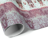 トライバルウェスタンパターンティール(緑がかった色)ブルカウカスカル国 ラッピングペーパー (ロールコーナー)