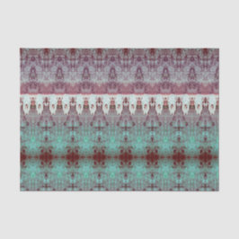 トライバルウェスタンパターンティール（緑がかった色）ブルカウカスカル国 薄葉紙