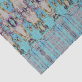 トライバルウエスタンブルーティール(緑がかった色)アートパターンブルスカル 薄葉紙 (詳細)