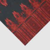 トライバルウエスタンレッドブラックアートパターンブルスカル 薄葉紙 (詳細)