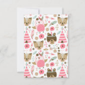 トライバルウッドランドワイルドワンベビーシャワーオムツラッフル 招待状 (裏面)