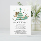 トライバルウッドランドワイルドワンベビーシャワーベビー 招待状 (スタンド正面)