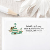 トライバルウッドランドワイルドワンベビーシャワー住所 シール (インサイチュ)