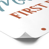 トライバルウッドランド動物の少年1歳の誕生日ワイルドワン ポスター (角)