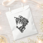 トライバルウルフありがとう フェイバーバッグ (クリップ留めされた状態)