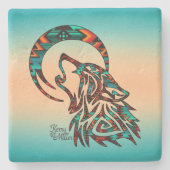 トライバルウルフが月石コースターでハウリング ストーンコースター (正面)