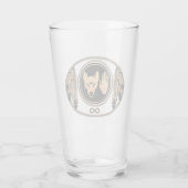 トライバルウルフアートグラスメティスフラッグ飲み物用品 タンブラーグラス (裏面)