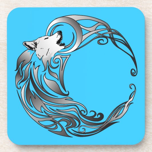 トライバルウルフ – シェーディング コースター (正面)