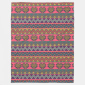 トライバルエナジーブランケットはっきりした- & Cozy Boho Vibes フリースブランケット (正面)