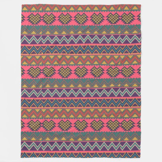 トライバルエナジーブランケットはっきりした- & Cozy Boho Vibes フリースブランケット (正面)