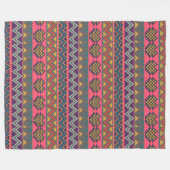 トライバルエナジーブランケットはっきりした- & Cozy Boho Vibes フリースブランケット (正面(横))