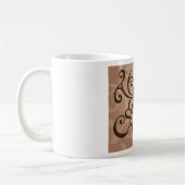 トライバルエレガントスワールタトゥースタイル コーヒーマグカップ (左)