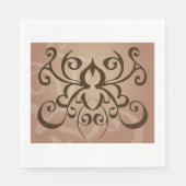 トライバルエレガントスワールタトゥースタイル スタンダードランチョンナプキン (正面)