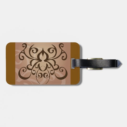 トライバルエレガントスワールタトゥースタイル ラゲッジタグ (裏面横)