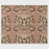 トライバルエレガントスワールタトゥースタイル ラッピングペーパー (フラット)