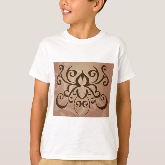 トライバルエレガントスワールタトゥースタイル Tシャツ (正面)