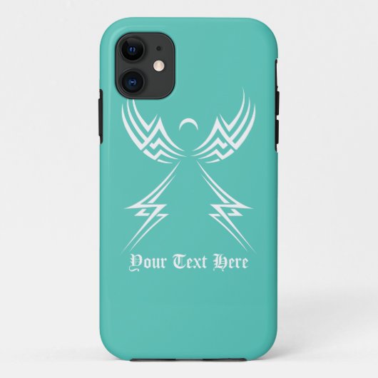 トライバルエンジェルカスタムーiPhoneケース Case-Mate iPhoneケース (裏面)