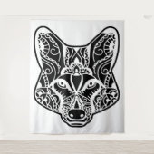 トライバルオオカミ タペストリー (正面)